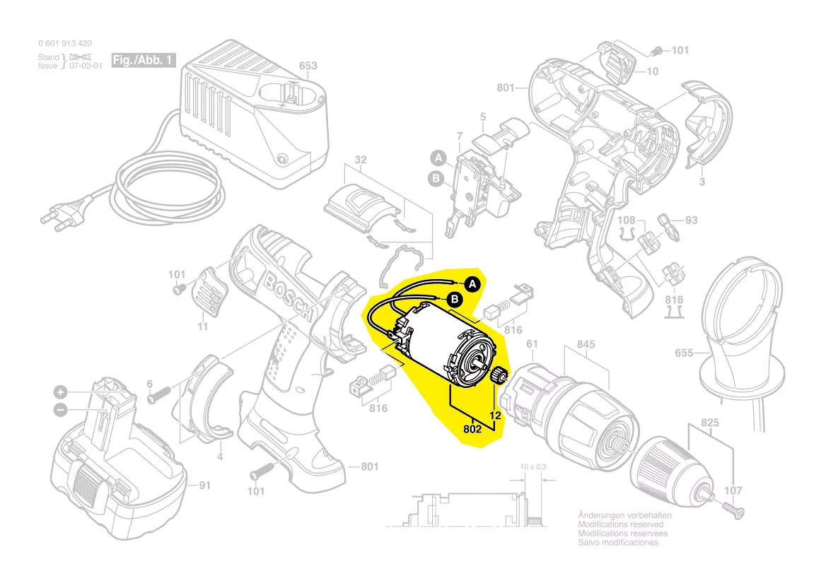 Moteur réf. 2 607 022 860 BOSCH